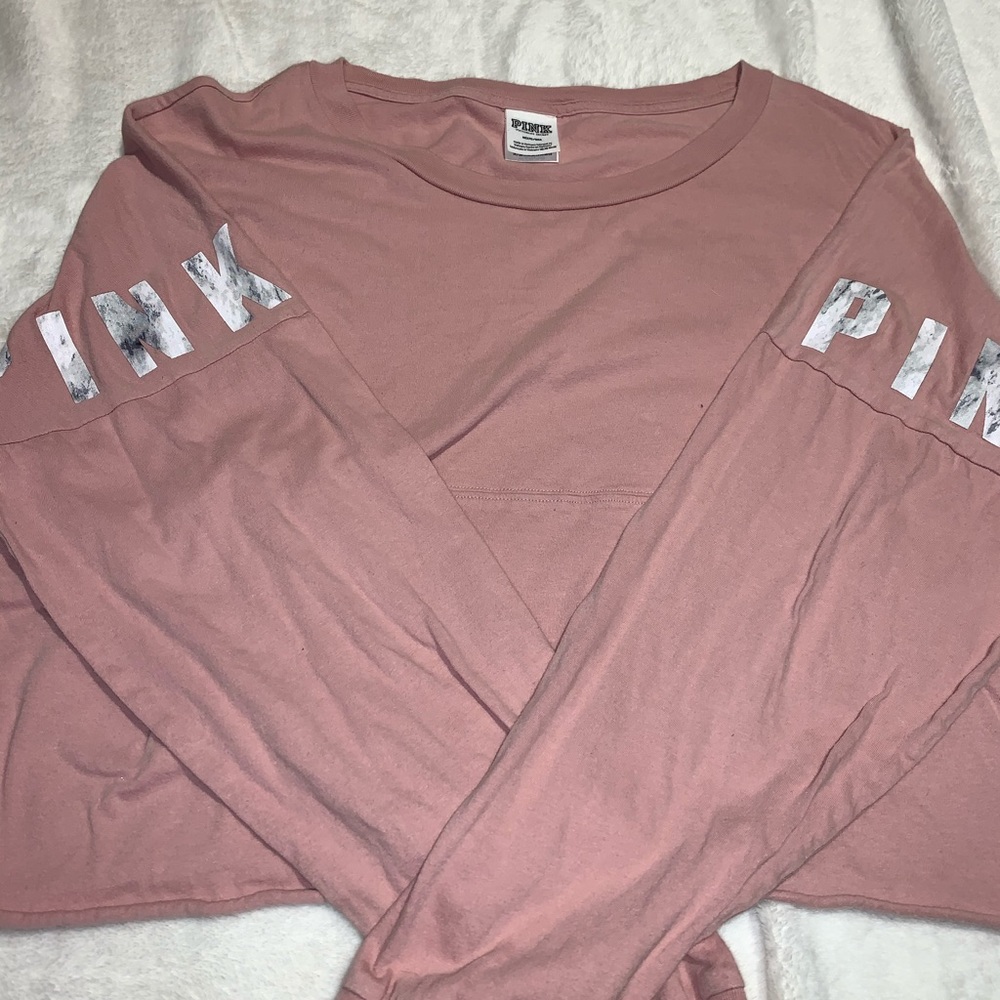 PINK slightly cropped long sleeve